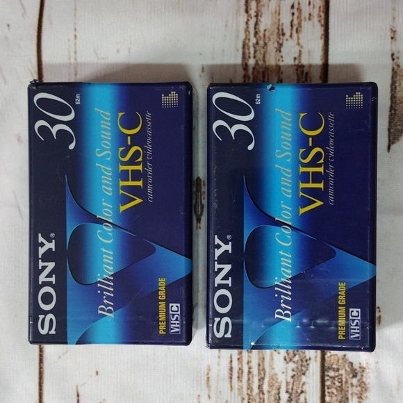 SONY VHS-C Tapes SP 30 Min. EP 90‎ Min. 2 New Camcorder Videocassettes TC-30VHG - Picture 2 of 3